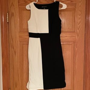 INC. black and white dress